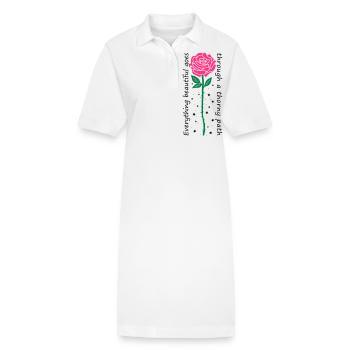 Everything beautiful goes through a thorny path - Stanley/Stella Frauen Bio-Polokleid PAIGER - Weiß - Vorne