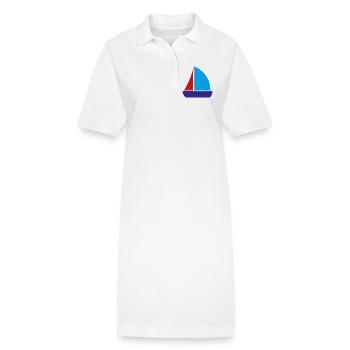 bateau à voile - Robe polo bio PAIGER Stanley/Stella Femme - blanc - Devant
