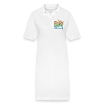Strange landscape - Stanley/Stella PAIGER Organic Women’s Polo Dress - white - Front