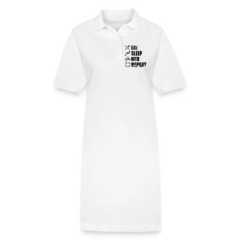 Routine de vététiste - Robe polo bio PAIGER Stanley/Stella Femme - blanc - Devant