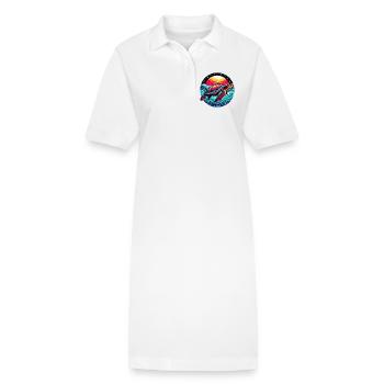 Sea turtle - Stanley/Stella PAIGER Organic Women’s Polo Dress - white - Front