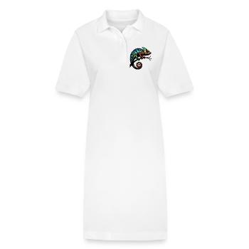 Caméléon - Robe polo bio PAIGER Stanley/Stella Femme - blanc - Devant