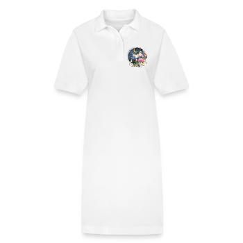 Insectes rares, exotiques et indigènes la nuit - Robe polo bio PAIGER Stanley/Stella Femme - blanc - Devant