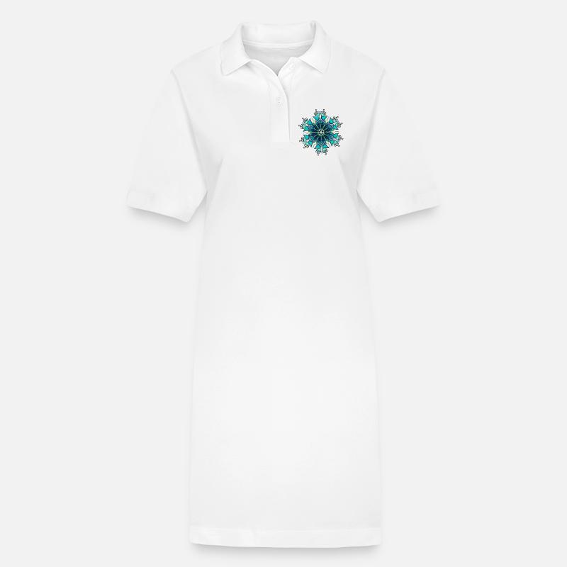 Flocon de neige - Robe polo bio PAIGER Stanley/Stella Femme - blanc