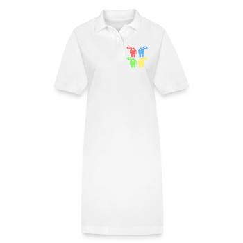 Drôles d’hommes - Robe polo bio PAIGER Stanley/Stella Femme - blanc - Devant