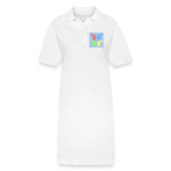 Drôles d’hommes - Robe polo bio PAIGER Stanley/Stella Femme - blanc - Devant