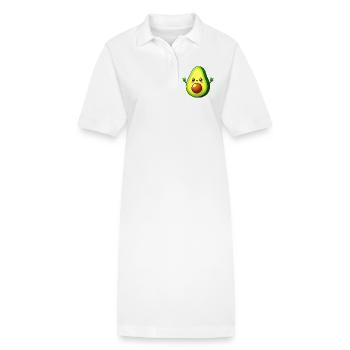 Avocat - Robe polo bio PAIGER Stanley/Stella Femme - blanc - Devant