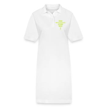 Drôle de sculpteur en métal - Robe polo bio PAIGER Stanley/Stella Femme - blanc - Devant