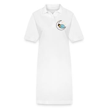 Bébé mignon sur la lune | Bonne nuit - Robe polo bio PAIGER Stanley/Stella Femme - blanc - Devant