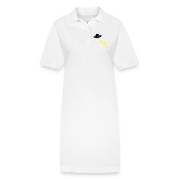 UFO Invasion Lightning Attack Alien Vector - Stanley/Stella PAIGER Organic Women’s Polo Dress - white - Front