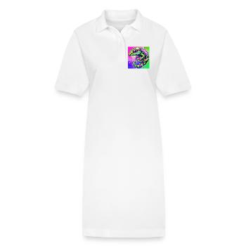 Gecko - Stanley/Stella Frauen Bio-Polokleid PAIGER - Weiß - Vorne