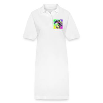 Gecko - Stanley/Stella PAIGER Organic Women’s Polo Dress - white - Front