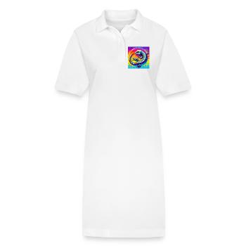 Gecko - Stanley/Stella Frauen Bio-Polokleid PAIGER - Weiß - Vorne