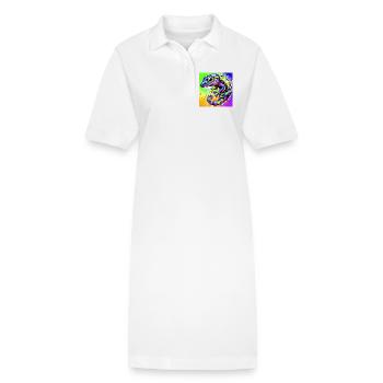 Gecko - Stanley/Stella PAIGER Organic Women’s Polo Dress - white - Front