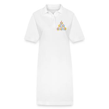 Poulets Whisperer Poulets Poulets Poulets Gardiens de poulets - Robe polo bio PAIGER Stanley/Stella Femme - blanc - Devant