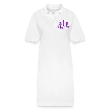 Crocus, Printemps, Signes Annonciateurs du Printemps - Robe polo bio PAIGER Stanley/Stella Femme - blanc - Devant