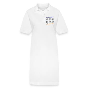 Pas de hiéroglyphes, ce sont des tubes à vide - Robe polo bio PAIGER Stanley/Stella Femme - blanc - Devant