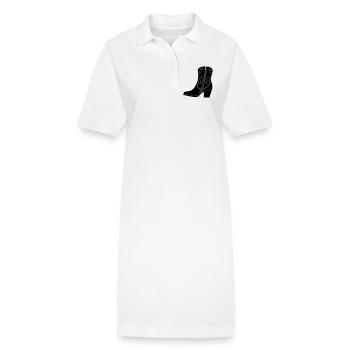 Botte western dames - Robe polo bio PAIGER Stanley/Stella Femme - blanc - Devant