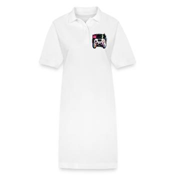 Gamer Controller - Stanley/Stella Frauen Bio-Polokleid PAIGER - Weiß - Vorne