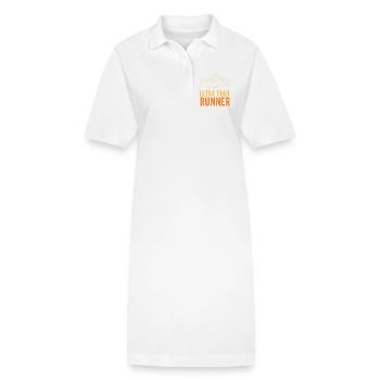 Coureur d’ultra trail - Robe polo bio PAIGER Stanley/Stella Femme - blanc - Devant