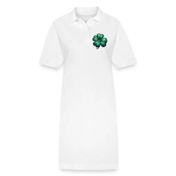 Trèfle à quatre feuilles - Robe polo bio PAIGER Stanley/Stella Femme - blanc - Devant