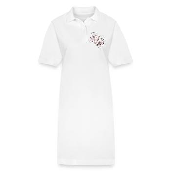 Fleur florale - Robe polo bio PAIGER Stanley/Stella Femme - blanc - Devant