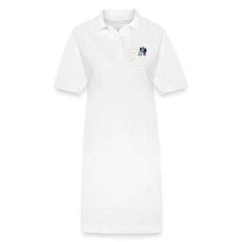 Frauchen Hund und Pferd - Stanley/Stella Frauen Bio-Polokleid PAIGER - Weiß - Vorne