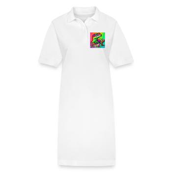 Gecko - Stanley/Stella Frauen Bio-Polokleid PAIGER - Weiß - Vorne