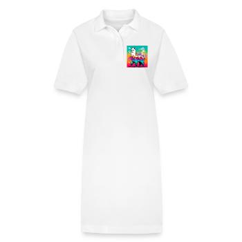 Alpaga - Robe polo bio PAIGER Stanley/Stella Femme - blanc - Devant