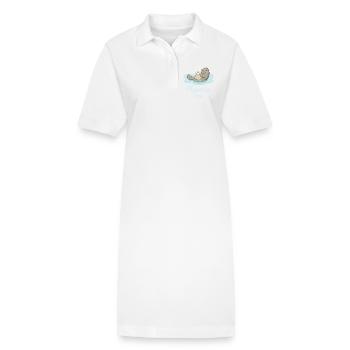 Seekuh Meerestier Ozean liebt Tee - Stanley/Stella Frauen Bio-Polokleid PAIGER - Weiß - Vorne