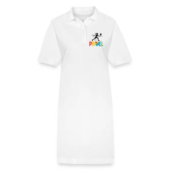 Padel Coeur Couleurs Logo - Robe polo bio PAIGER Stanley/Stella Femme - blanc - Devant