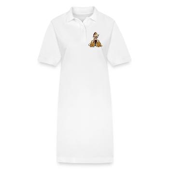 Guépard Femme Fatale - Robe polo bio PAIGER Stanley/Stella Femme - blanc - Devant