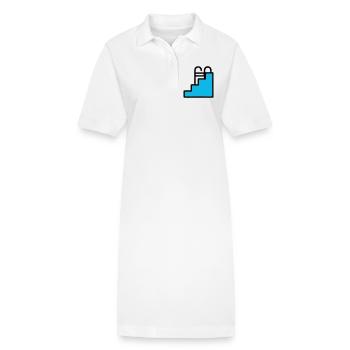 Pool Ladder Swimming Pool Icon - Stanley/Stella PAIGER Organic Women’s Polo Dress - white - Front
