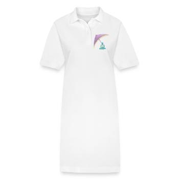 Méditation sous le rideau de couleur - Robe polo bio PAIGER Stanley/Stella Femme - blanc - Devant