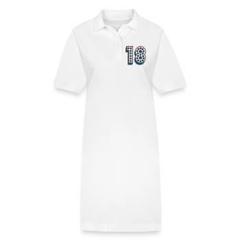 18. 18 ANS. 18e ANNIVERSAIRE. ANNIVERSAIRE 18 ANS. - Robe polo bio PAIGER Stanley/Stella Femme - blanc - Devant