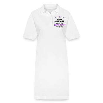Gastwirtin Spruch Kneipe Fun Gastwirtin Geschenk - Stanley/Stella Frauen Bio-Polokleid PAIGER - Weiß - Vorne