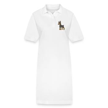 Pinscher allemand - Robe polo bio PAIGER Stanley/Stella Femme - blanc - Devant