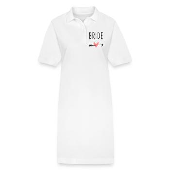 Bride heart cupid arrow bachelor party - Stanley/Stella PAIGER Organic Women’s Polo Dress - white - Front
