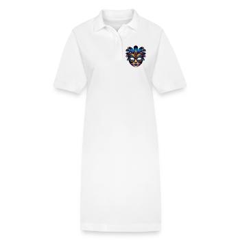 Masque du Carnaval de Venise - Robe polo bio PAIGER Stanley/Stella Femme - blanc - Devant