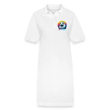 Phoque - Robe polo bio PAIGER Stanley/Stella Femme - blanc - Devant