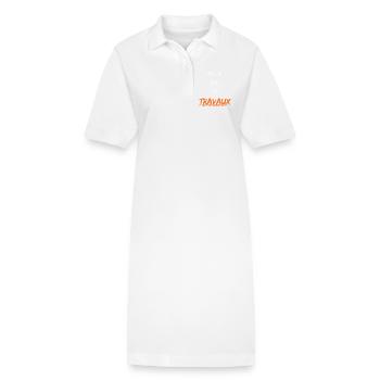 Vie en travaux - Robe polo bio PAIGER Stanley/Stella Femme - blanc - Devant