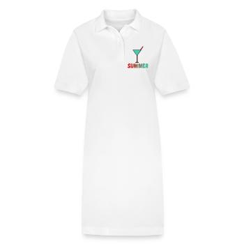 anniversaire. anniversaire décennie. humour. drôle - Robe polo bio PAIGER Stanley/Stella Femme - blanc - Devant