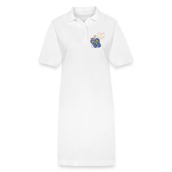 Vacances à la mer - Robe polo bio PAIGER Stanley/Stella Femme - blanc - Devant