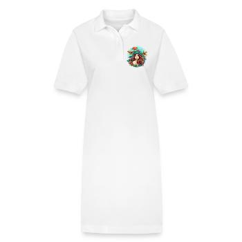 Pilz - Stanley/Stella Frauen Bio-Polokleid PAIGER - Weiß - Vorne
