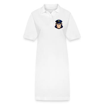 Police des singes - Robe polo bio PAIGER Stanley/Stella Femme - blanc - Devant