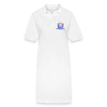 Regenbogen TV Kuscheltier - Stanley/Stella Frauen Bio-Polokleid PAIGER - Weiß - Vorne