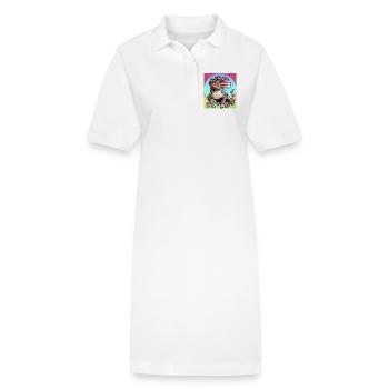 Gecko - Stanley/Stella PAIGER Organic Women’s Polo Dress - white - Front