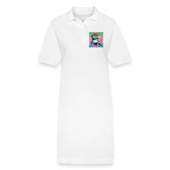 Gecko - Stanley/Stella Frauen Bio-Polokleid PAIGER - Weiß - Vorne