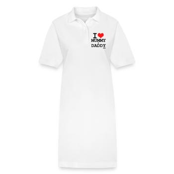 i love mummy and daddy by wam - Stanley/Stella Frauen Bio-Polokleid PAIGER - Weiß - Vorne