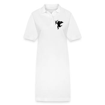 Engel mit Pfeil und Bogen  - Stanley/Stella Frauen Bio-Polokleid PAIGER - Weiß - Vorne